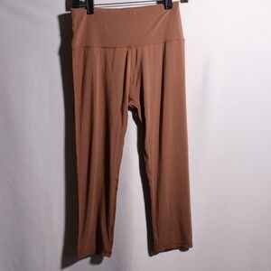 Yala Buttersoft Jersey Bamboo Spandex Cropped Leggings Brown Womens Size S